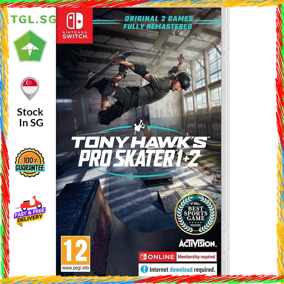 Tony Hawk Pro Skater 1+2 - Nintendo Switch Skateboarding Game