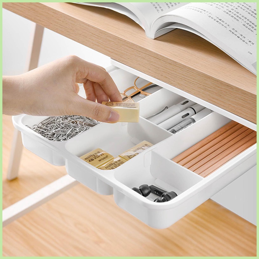 Under Desk Drawer PullOut Office Hiddens Counter Drawer Portable