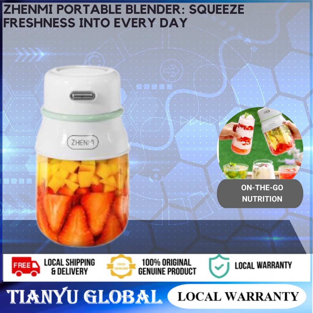 【SG READY STOCK】ZHENMI Portable Vacuum Juicer Mixer Electric Mini