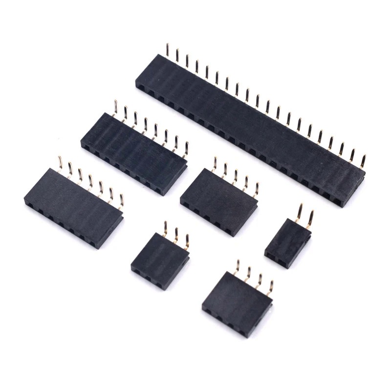 10 Pieces/Lot 2.54mm Single Row Female Right Angle Pin Header Socket 1* ...
