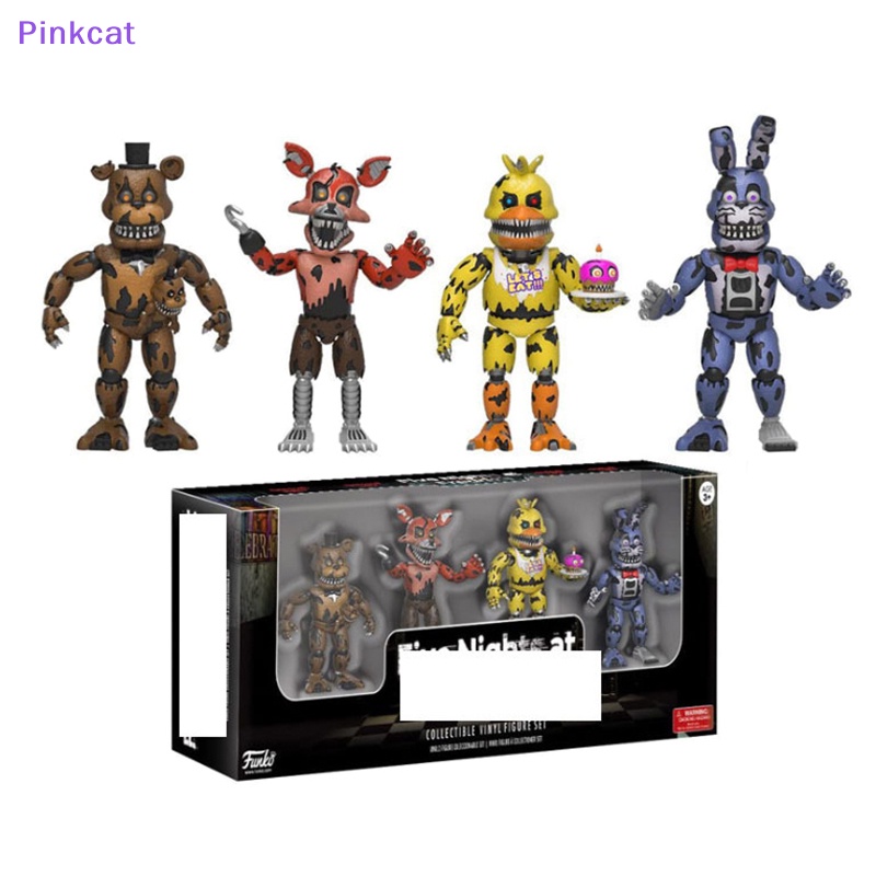 Pinkcat Figures Freddy Bonnie Foxy Chica Fazbear Bear Action Figure PVC ...