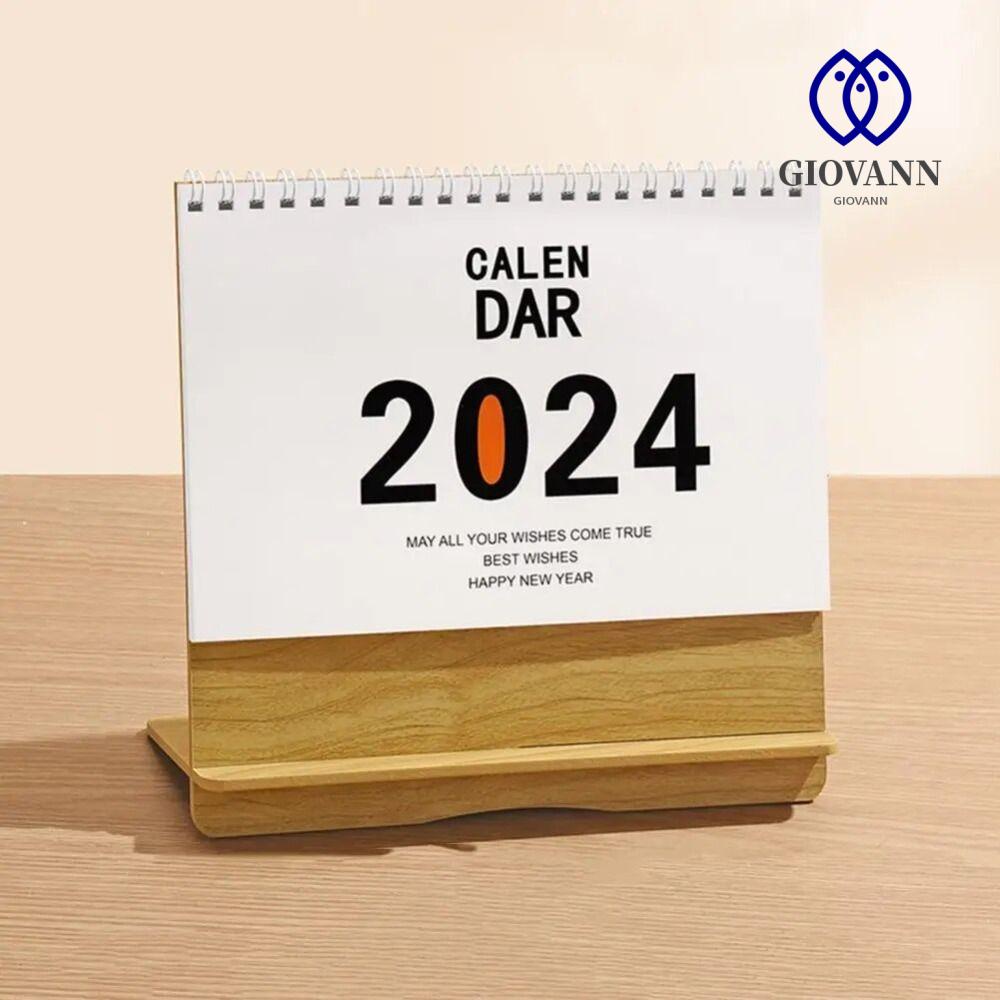 GIOVANNI 2024 Desk Calendar, Paper Craft With Date Dragon Year Calendar