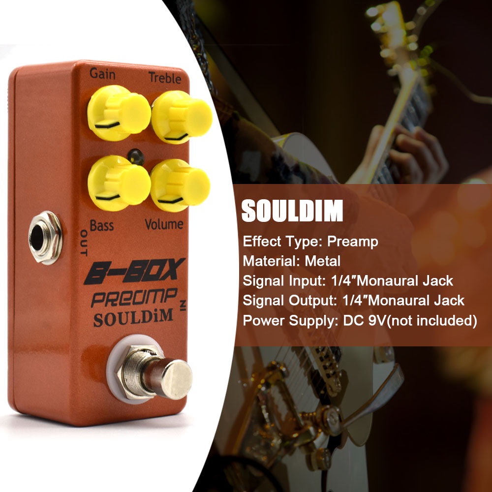 SOULDIM SD04 Preamp BBox Guitar Effect Pedal Preamp Overdrive