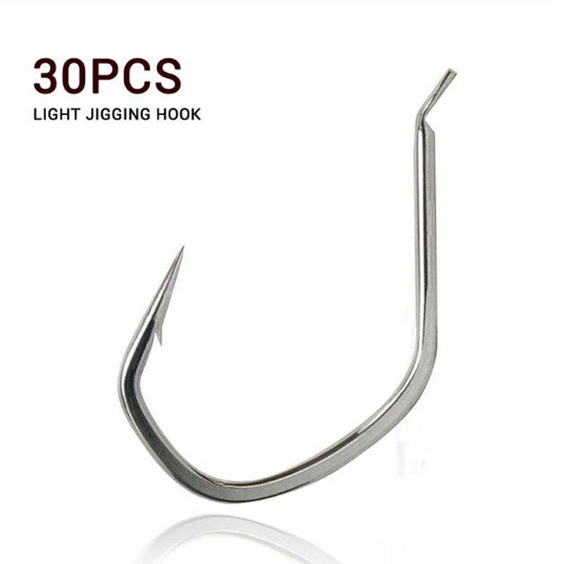 JK 30PCS Slow Jigging Fishing Hooks Japan For Slow Hook Jigging Head ...