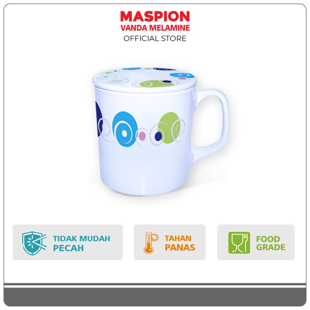 Maspion Vanda Melamin Mug 3.5 Inch + Tutup