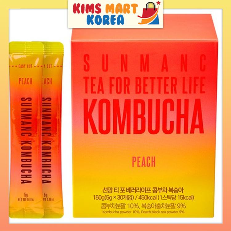 Sunmang Kombucha Peach Flavor Korean Drink Food 5g x 30pcs | Shopee ...