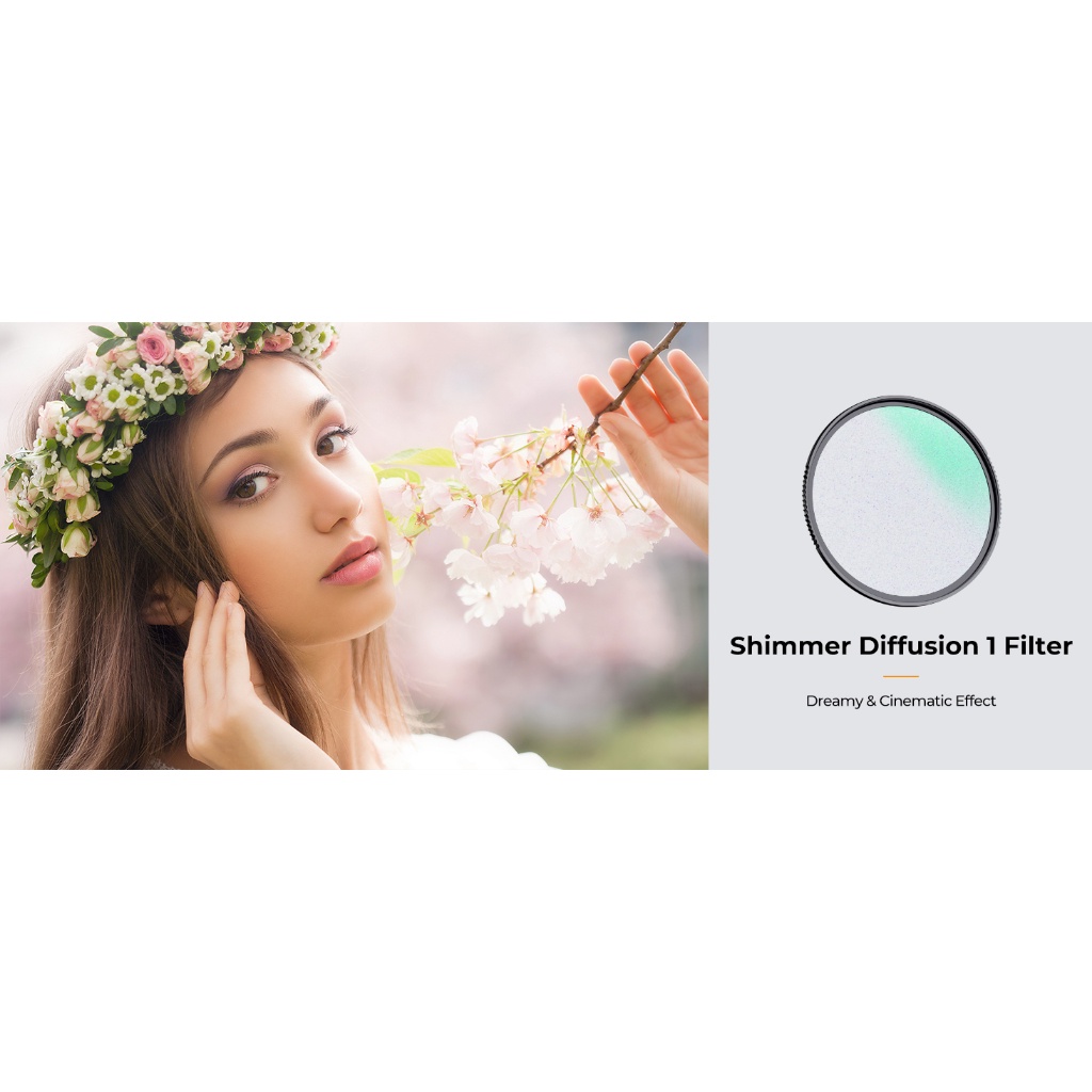 K&F Concept Nano-X-serie Shimmer Diffusion 1-filter 67 mm van optisch glas met 28x nano-coating voor video-opnamen/portretfotografie