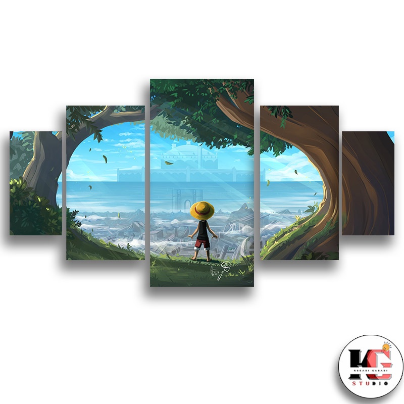 HIASAN DINDING One Piece Monkey D Luffy Panel Wall Decoration Room ...