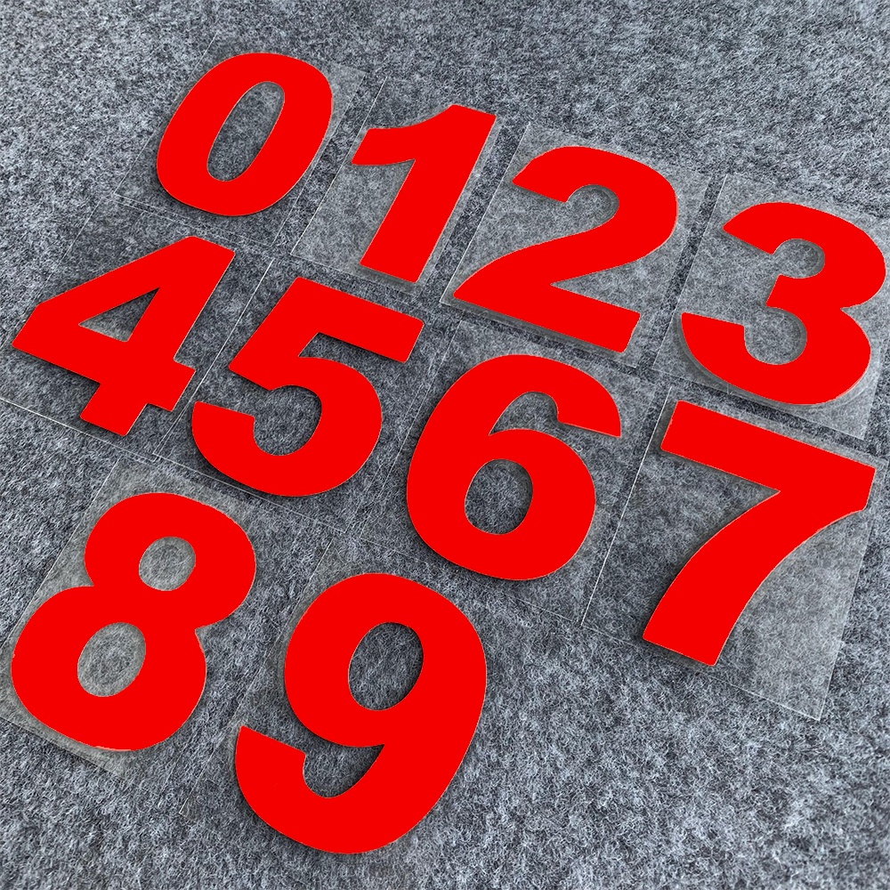 Reflective Number Stickers Motorcycle Motor Bike Scooter Stickers ...