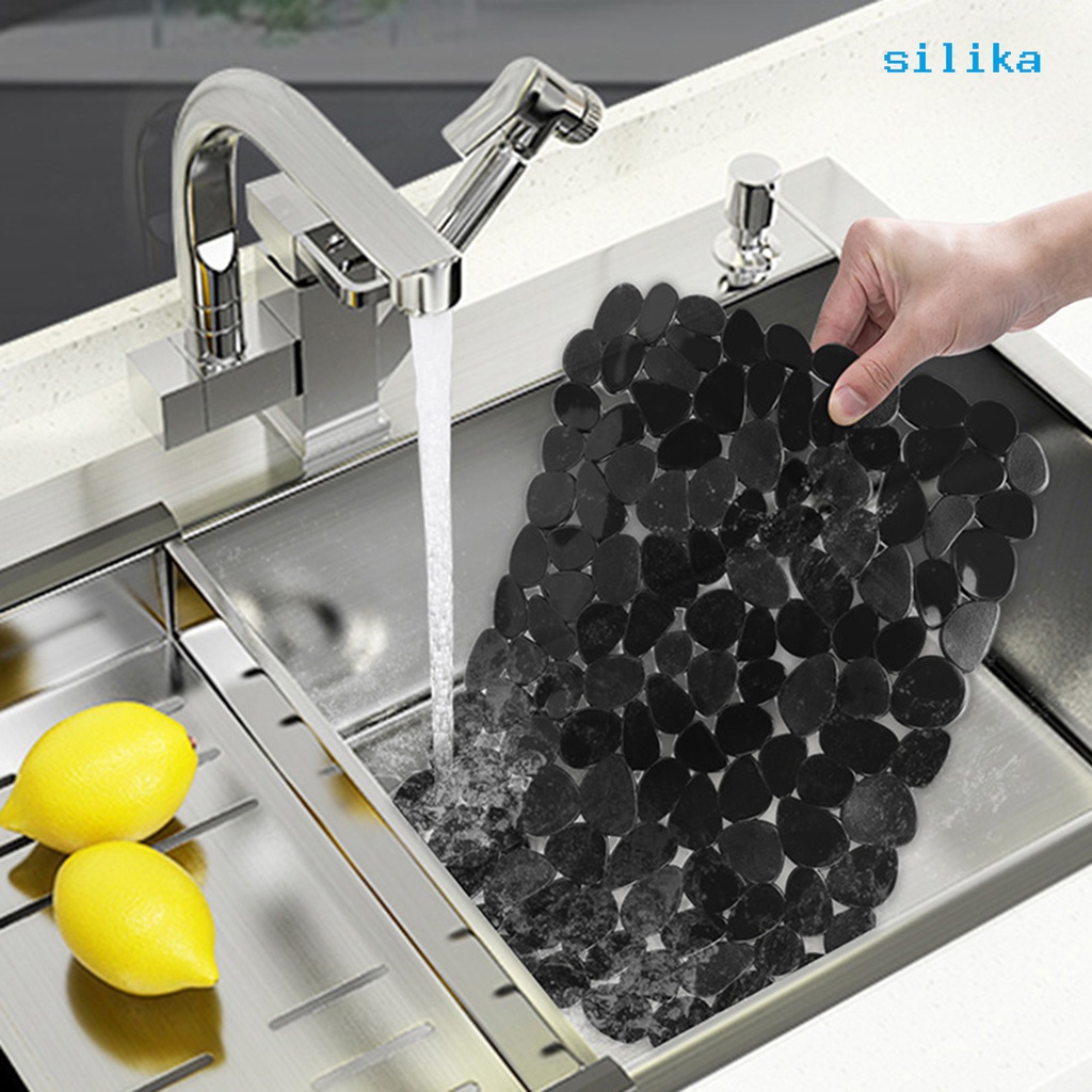 Pebble Sink Mat for Stainless Steel/Ceramic Sinks, PVC Eco