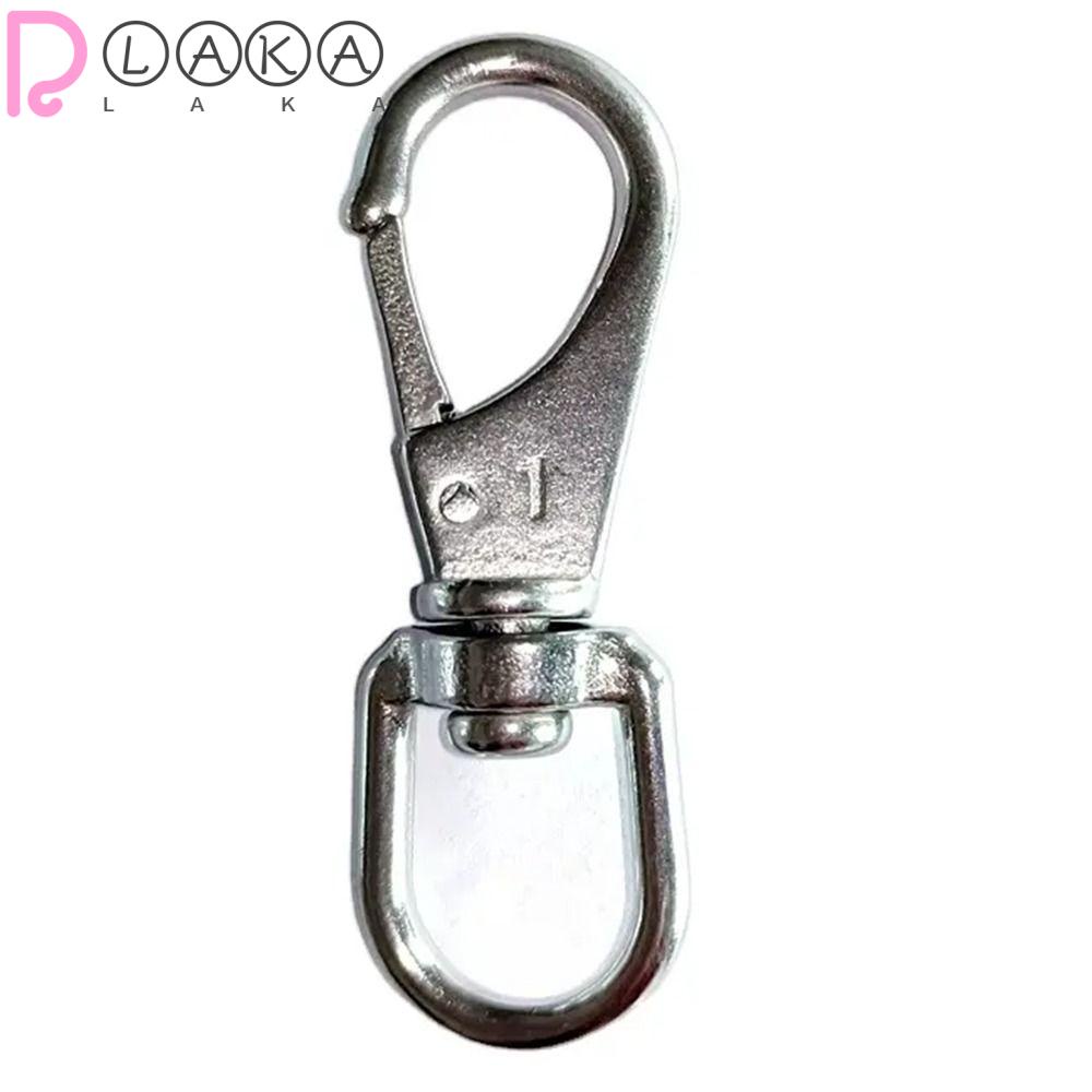 LAKAMIER Flag Pole Clips, Silver Stainless Steel Swivel Eye Snap Hook