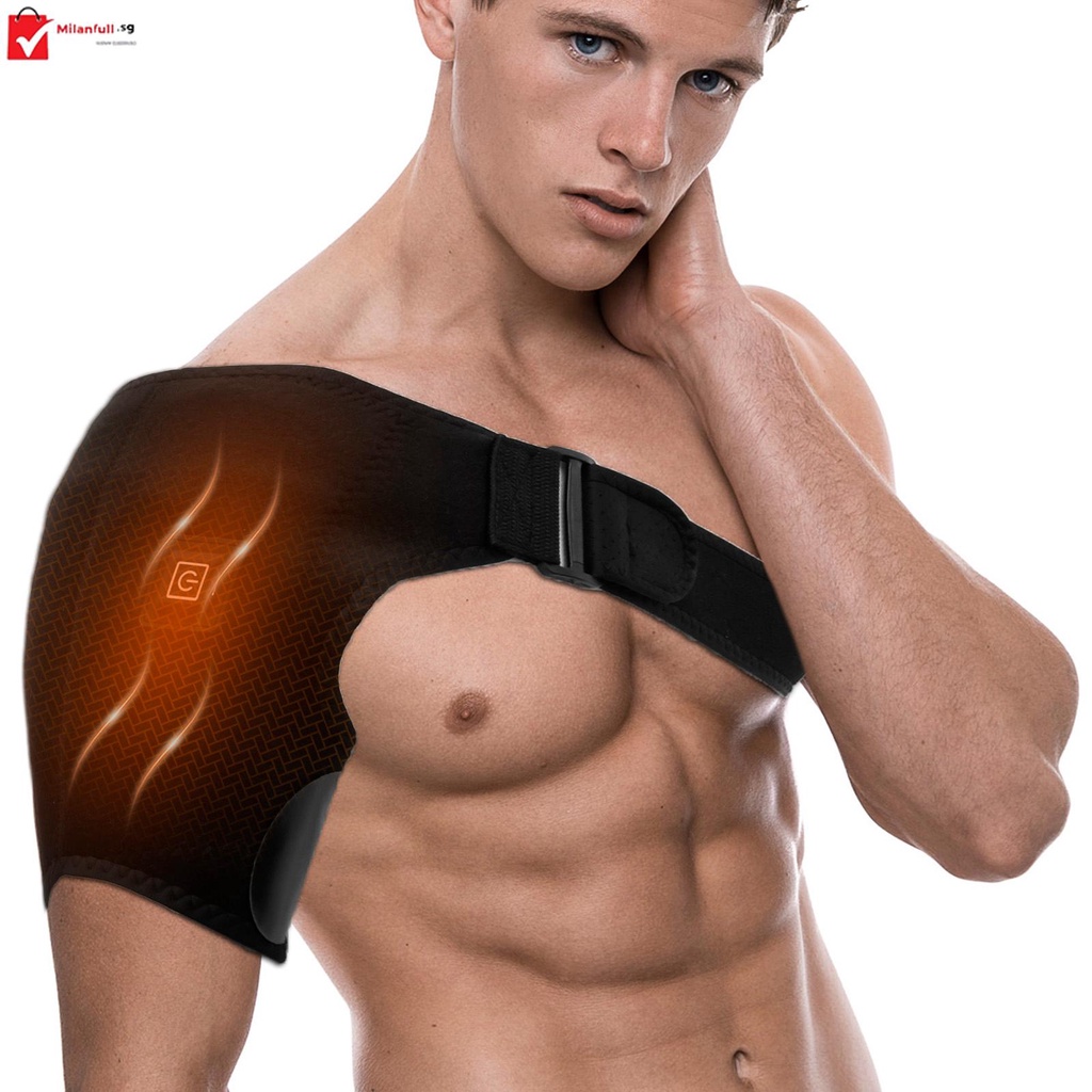 Heated Shoulder Wrap Brace, USB Rechargeable Adjustable Heating Shoulder  Support for Frozen Shoulder Pain Bursitis 5V Personal Care Body And