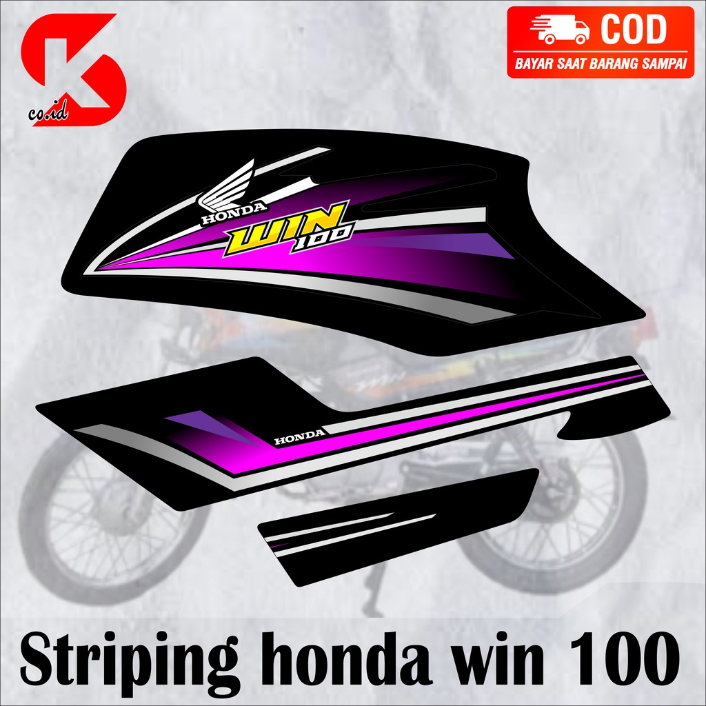 Striping Sticker HONDA WIN 100 06 Striping Sticker Strip Variations ...