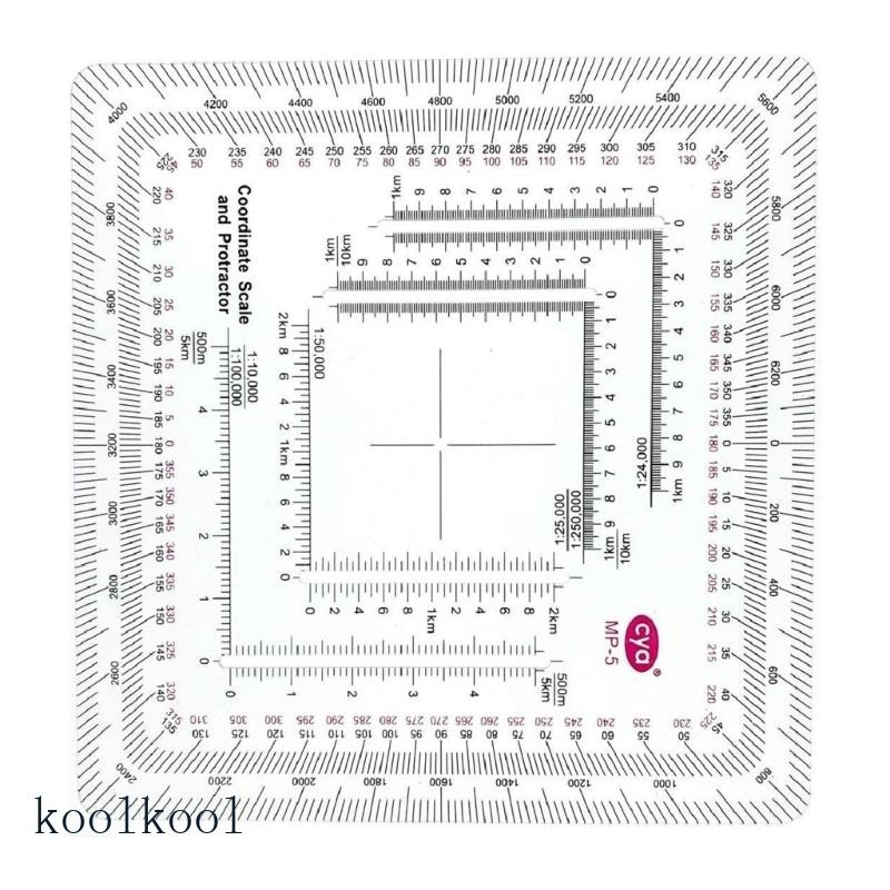 kool Style MGRS UTM Coordinate Grids Reader and Protractors Coordinate ...