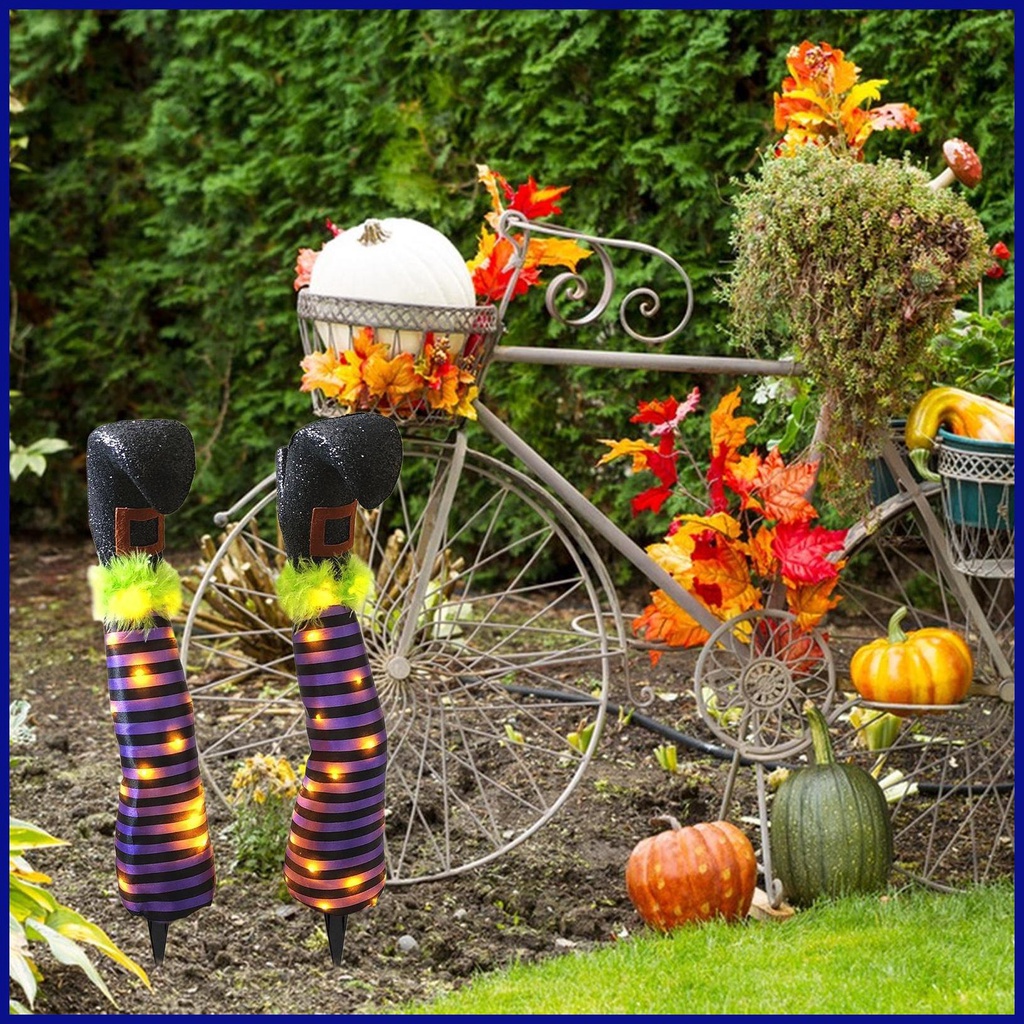 Halloween Witch Legs Reusable Vivid Halloween Legs With Lights Party