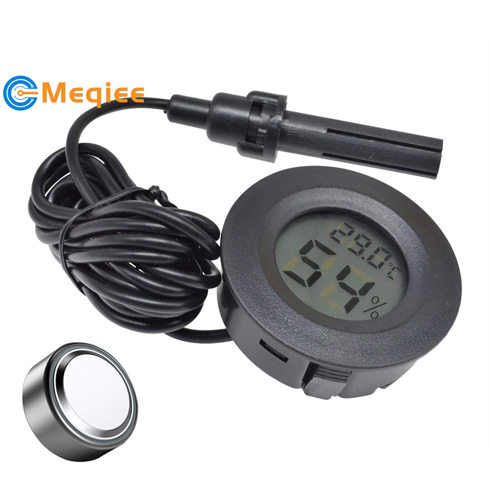 NEW Mini LCD Circular Embedded Digital Thermometer Hygrometer Aquarium ...