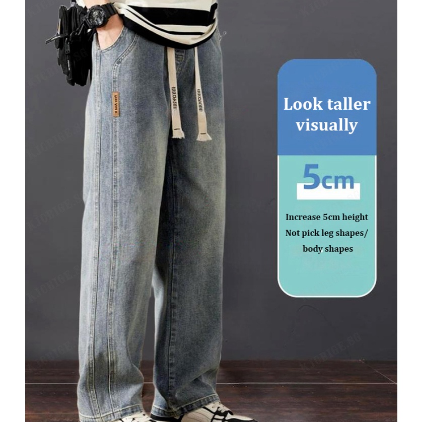 【T】Fashionable Men's Slim Fit Denim Pants Perfect for Summer with a ...