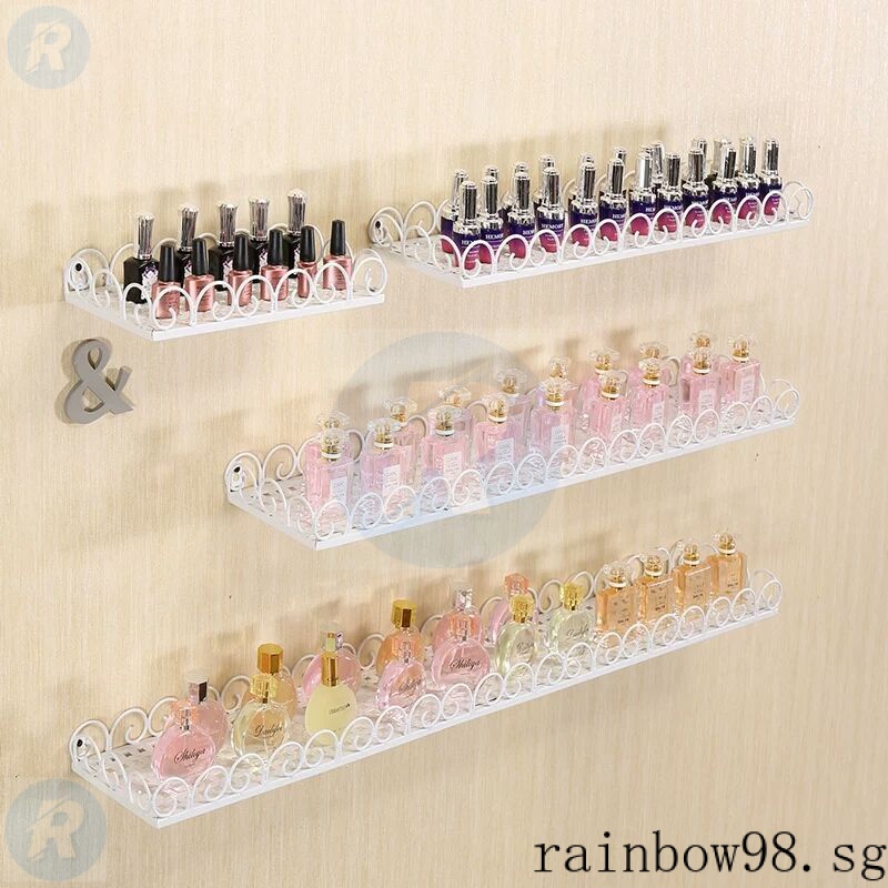 Nail art wall shelf nail polish plastic shelf wrought iron cosmetics