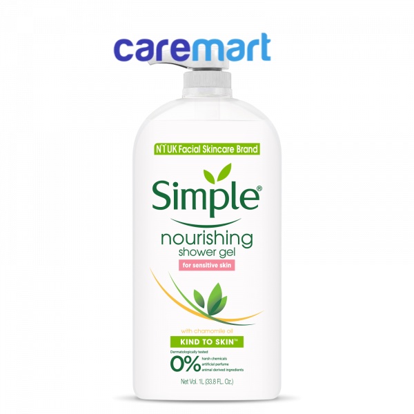 SIMPLE NOURISHING SHOWER GEL FOR SENSITIVE SKIN 1LITER (EXP 12/2024