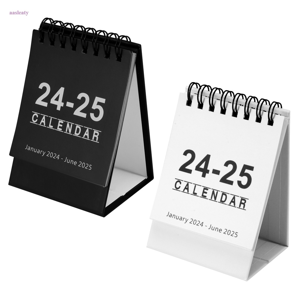Aasleaty 2025 Simple and Creative English Mini Small Desk Calendar