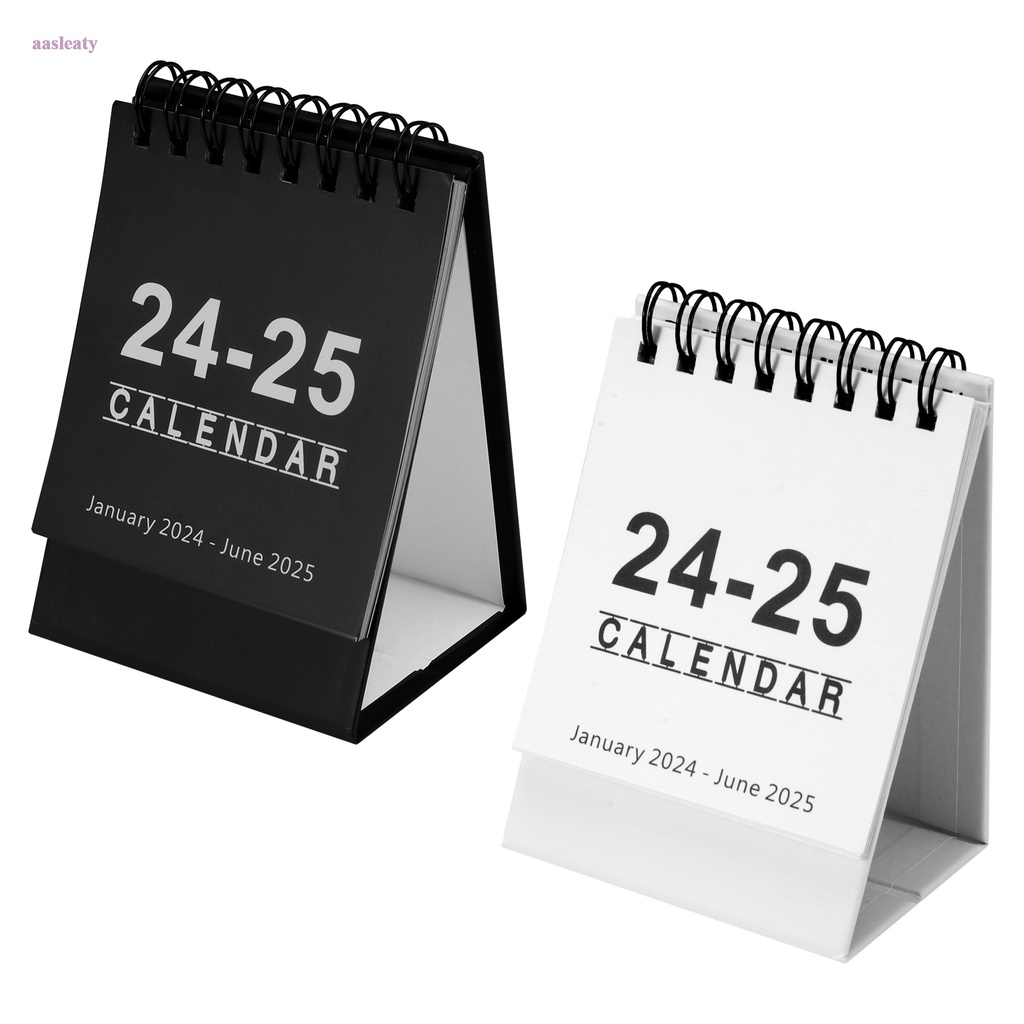 Aasleaty 2024 Simple and Creative English Mini Small Desk Calendar