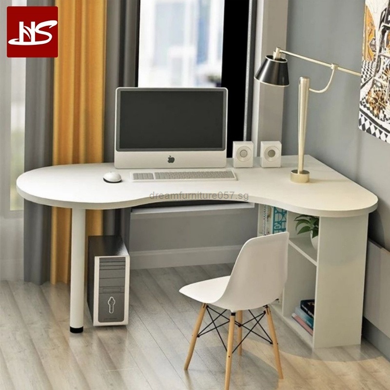 JINQUANJIA Computer Table Study Table Combined Office Desk Bookcase ...
