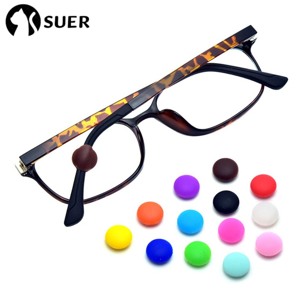 SUERHD Glasses Ear Grip, Roundness Silica Gel Eyeglass Ear Cushions