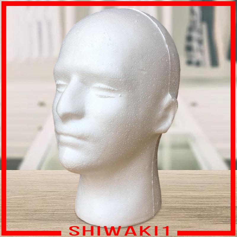 [Shiwaki1] Male Mannequin Head Round Base Lightweight Foam Head Model
