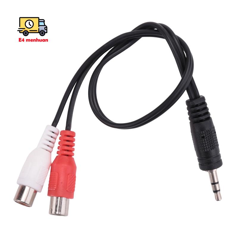 3.5mm stereo adapter headphone jack to 2 RCA jack adapter audio cable