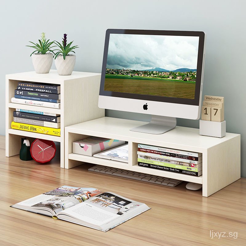 Monitor base elevated rack elevated office storage desktop computer