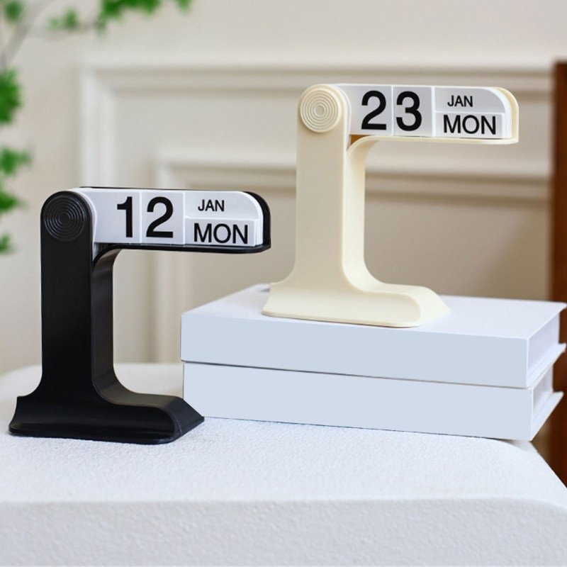 Alilin Flipping Permanent Calendar Desktop Monthly Calendar with Dates ...