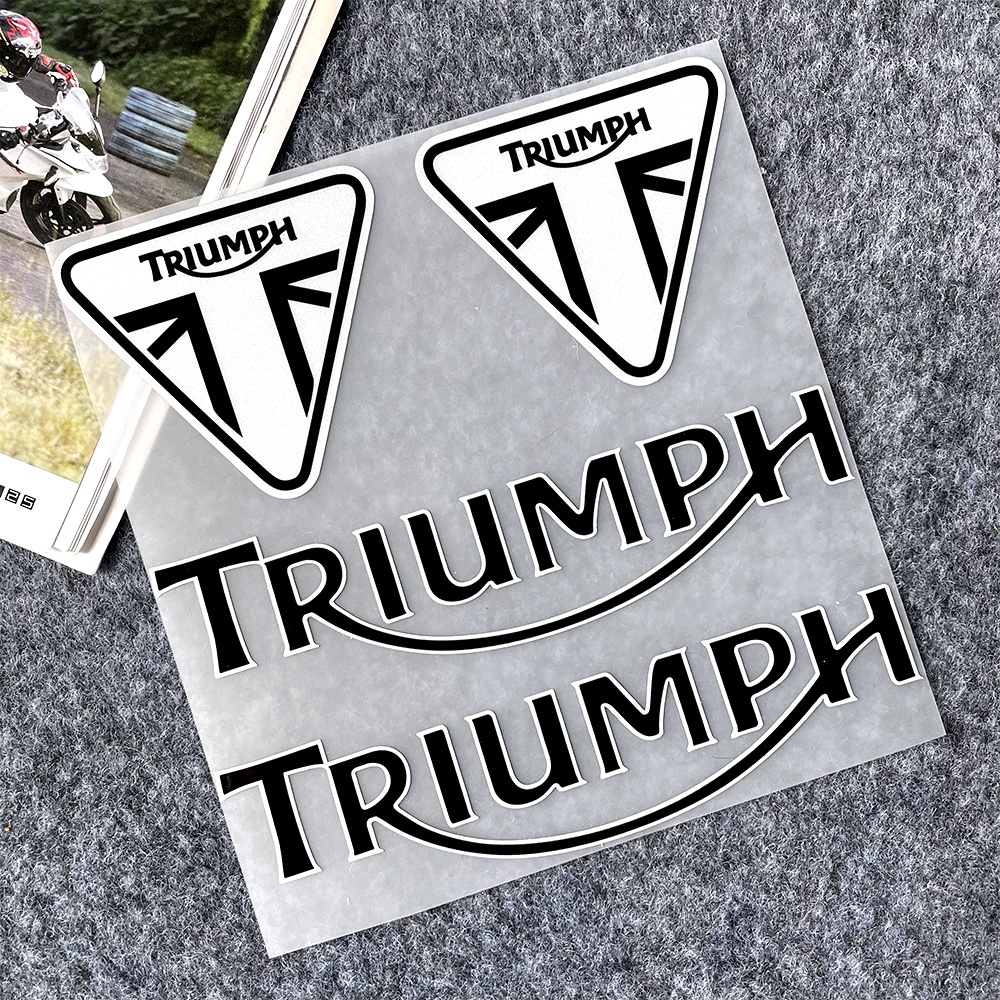 Reflective Triumph Motorcycle Stickers Fuel Tank Body Helmet Decals for ...