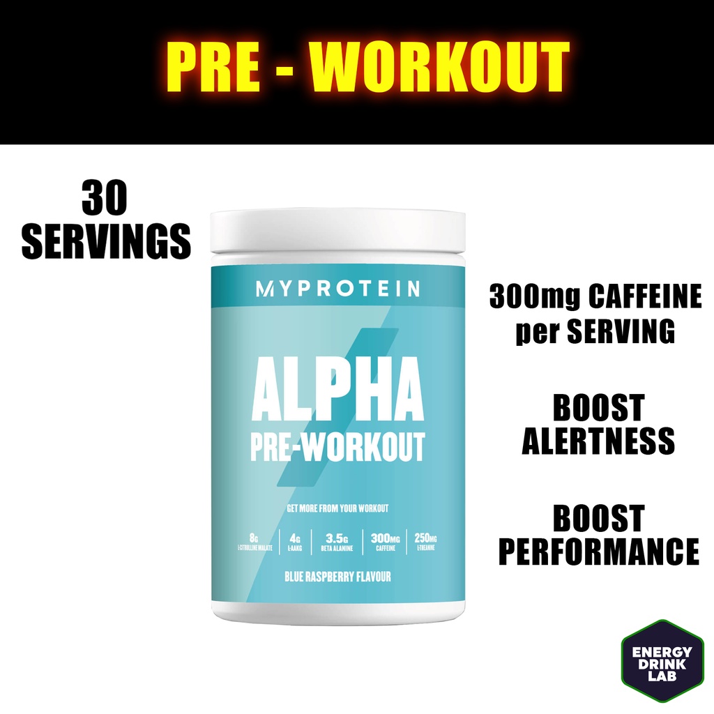MyProtein Alpha Preworkout 30 Servings 300mg Caffeine per serving