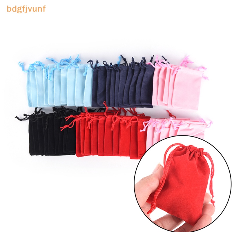 BDGF 10pcs/lot 7*9cm Velvet Bag Drawstring Pouch Jewelry Packing Wedding Gift Bags SG Shopee