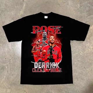 Derrick Rose Chicago Bulls Men's #1 SLAM Cover T-Shirt - Black - T