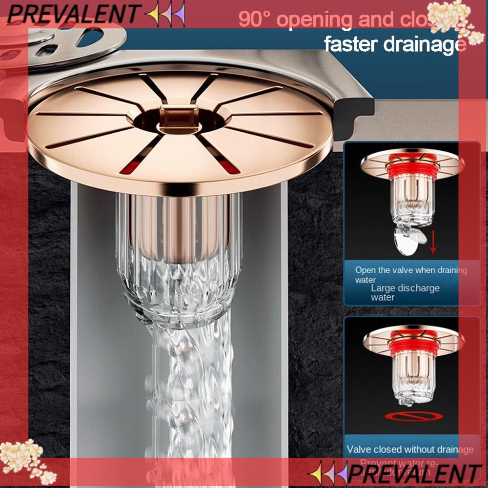 PREVA Sink Strainer, Dectable Backflow Preventer Shower Floor Drain