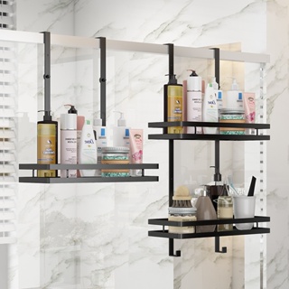 1pc Punch-free Bathroom Storage Rack, Modern Aluminum Alloy Shelving Storage  Unit For Bathroom Laundry