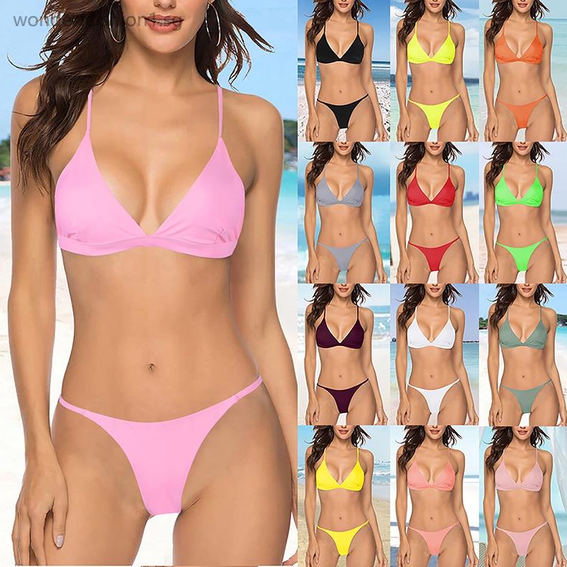 Women Micro Bikini Push Up Brazilian Beach Swimsuit Dental Floss
