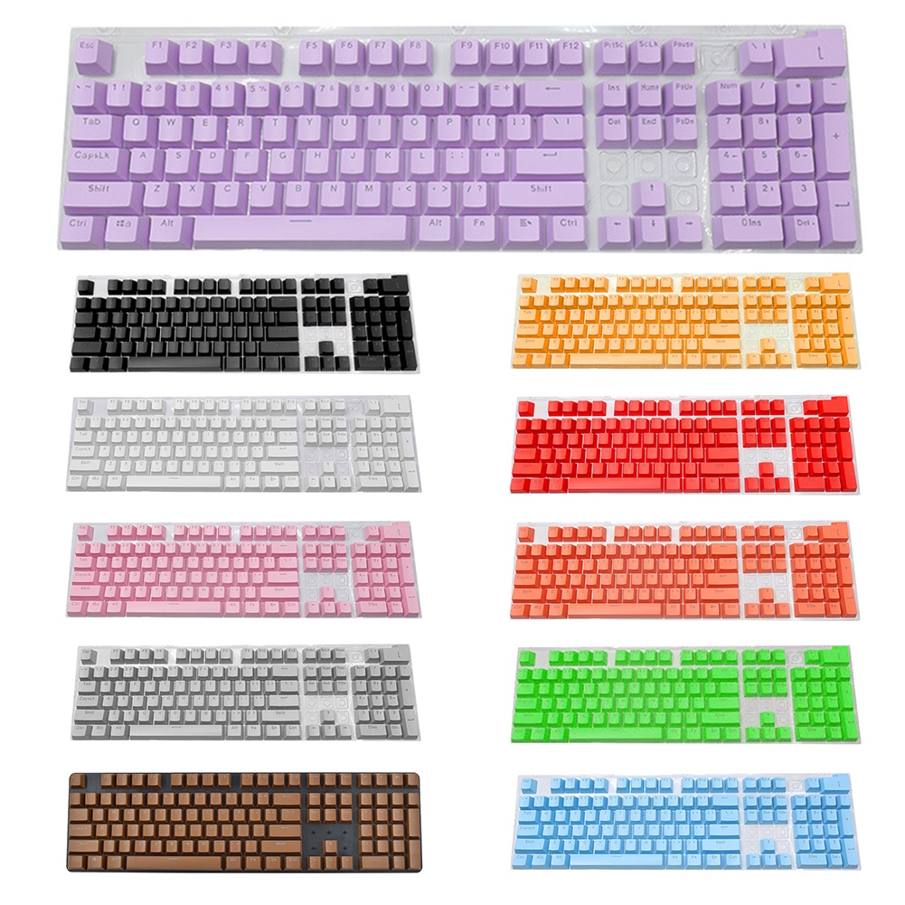 104pcs Universal Mechanical Keyboard Keycaps Computer PC Laptop Bakclit ...