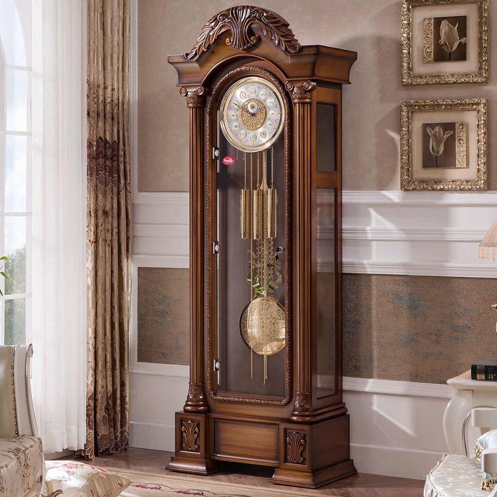 German Hermle Movement European Style the Grandfather Clock Living Room