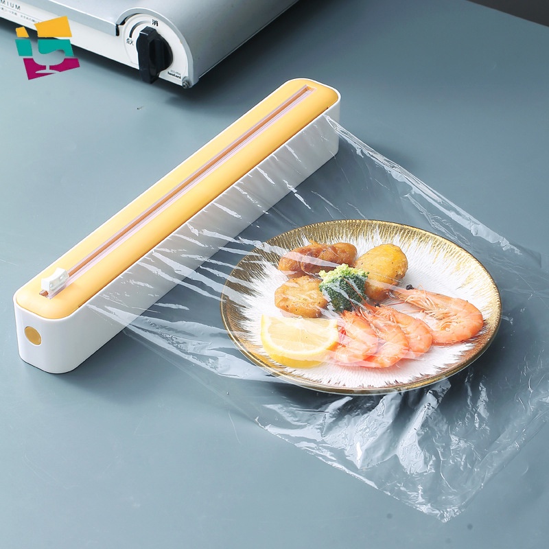 New Plastic Cling Film Dispenser Cutter Saran Wrap Dispenser Aluminum Foil Slider Cutter Saran