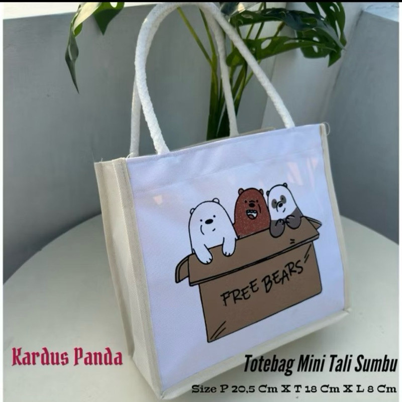 Totebag Tali Sumbu Tas Tenteng Wanita Karakter - Gambar 2