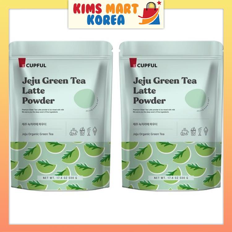 Cupful Jeju Green Tea Latte Powder Korean Drink Food 500g x 2pcs