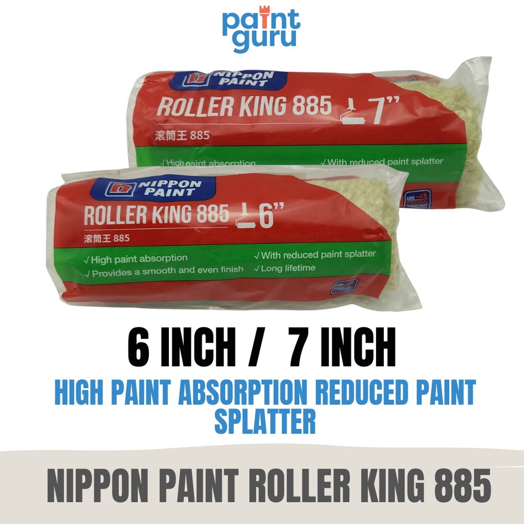 [Bundle Deal] Nippon Paint Roller King 885 Long Sleeve Refill (6 inch ...