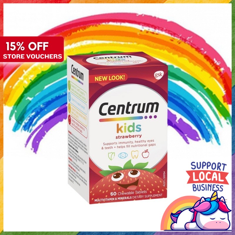 Centrum Kids Multivitamin Strawberry Flavour, with Vitamins to Support