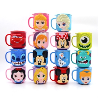 Disney 400ml Glass Cup Drinkware Cartoon Children Milk Mug Kitchen