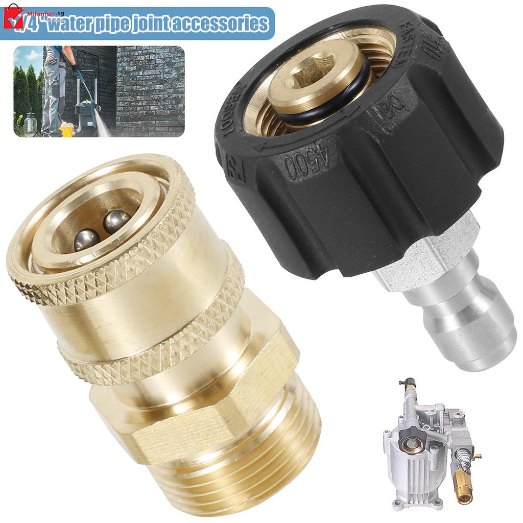 Pressure Washer Hose Connector Adapter Set Stainless Steel M22 to 1 ...