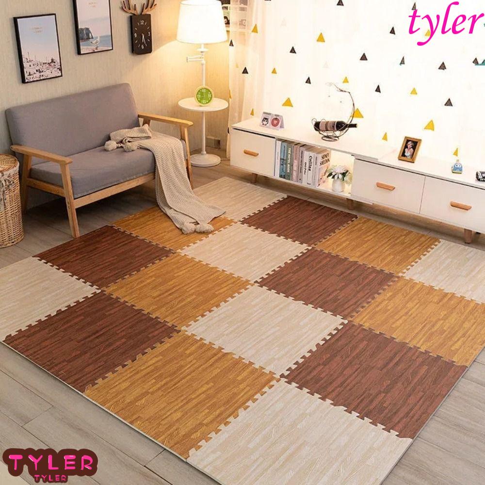 TYLER 4pcs Wood Grain Puzzle Mat, Thicken EVA Foam Foam Puzzle Mat, Rug Waterproof 30cm Soft