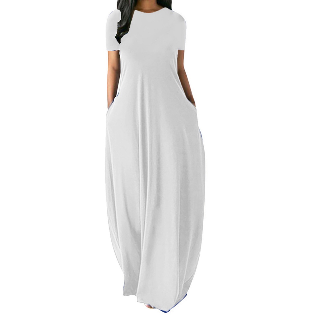 solid white maxi dress