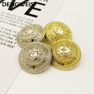30 Pieces Metal Flat Button Alloy Shank Button Round Shaped Sewing Button  Gold Metal Button for Women Suit Woolen Coat Shirt Trousers Sewing Crafts  (15 mm) : : Home